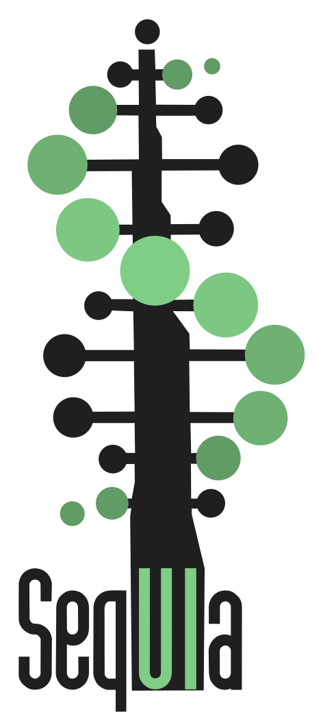 Vertikální logo platformy SeqUIa